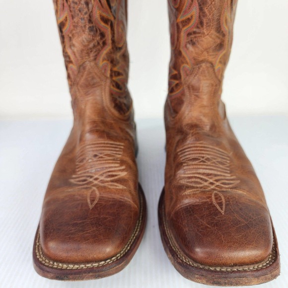 Boulet Canada Men's Brown cowboy boot US 10 D Square Toe western - Picture 5 of 10